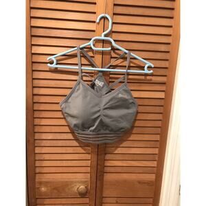 Women’s Everlast Gray Sports Bra Size medium Racerback Gym Running Athletic